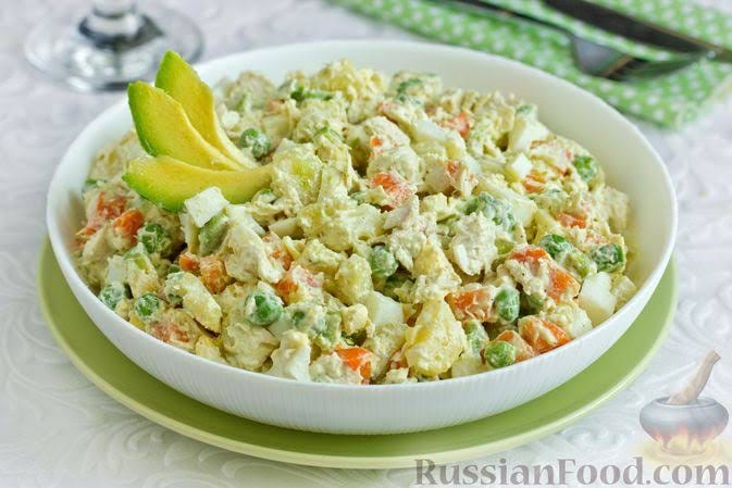 Оливье с курицей 